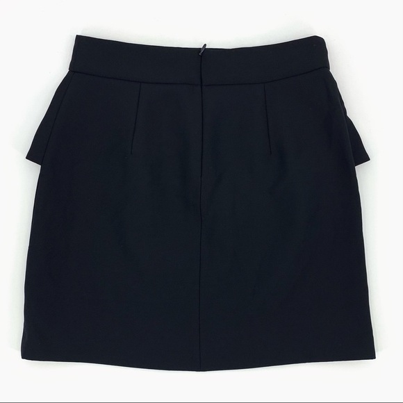 ZARA Black Peplum Faux Pearls Mini Skirt - Picture 2 of 10